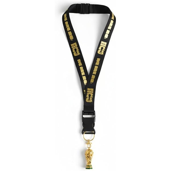 FIFA Lanyard Negro con Trofeo