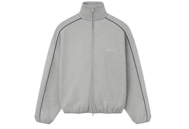 Fear of God Essentials Modern Piping Track Jacket Concrete Heather/Black