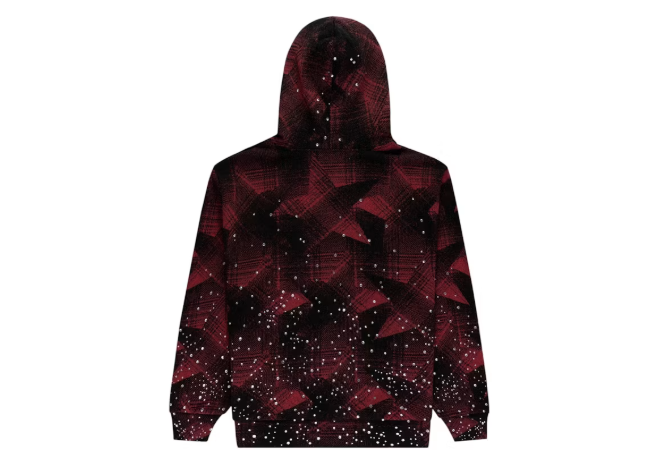 Sp5der Star Plaid Full Zip Hoodie Multicolor