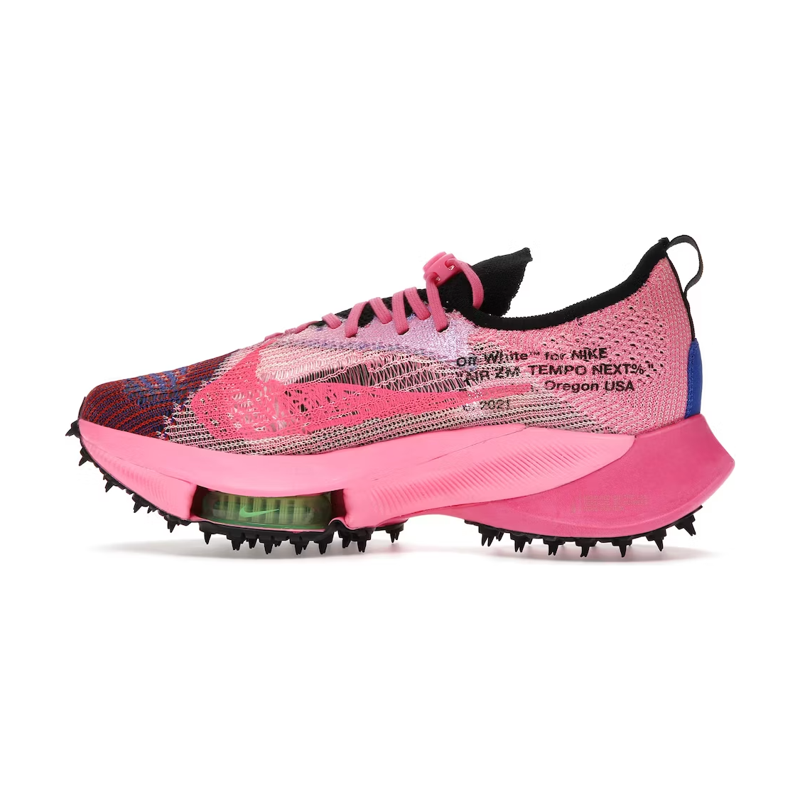 Nike Air Zoom Tempo Next% Flyknit Off-White Racer Blue Pink Glow