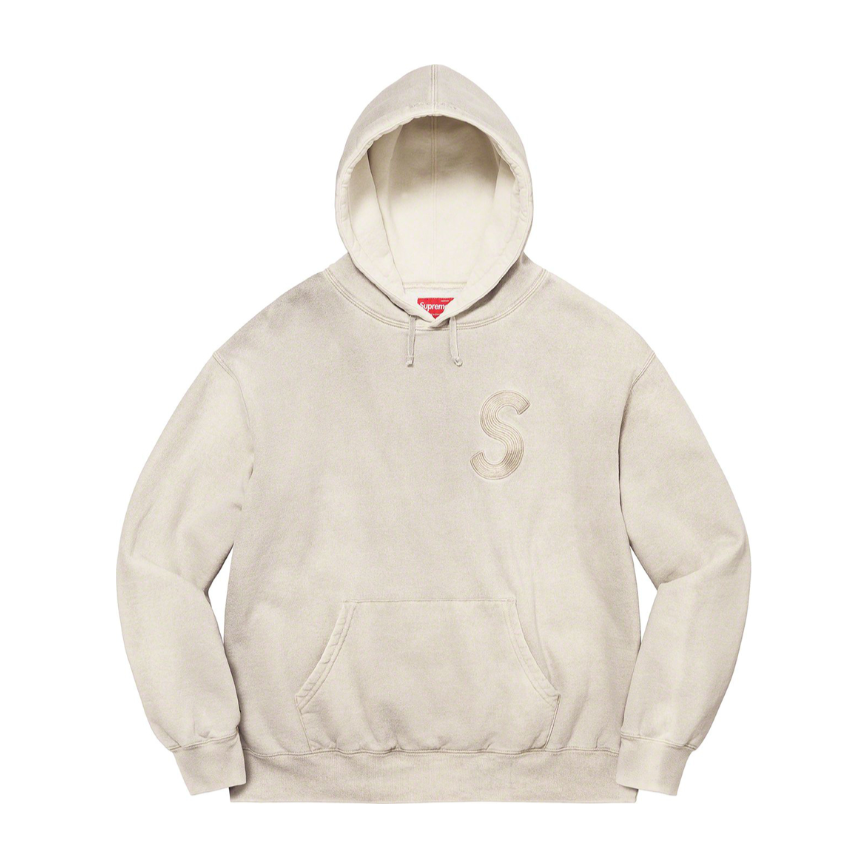 Supreme Overdyed S Logo Hooded Sweatshirt Natural