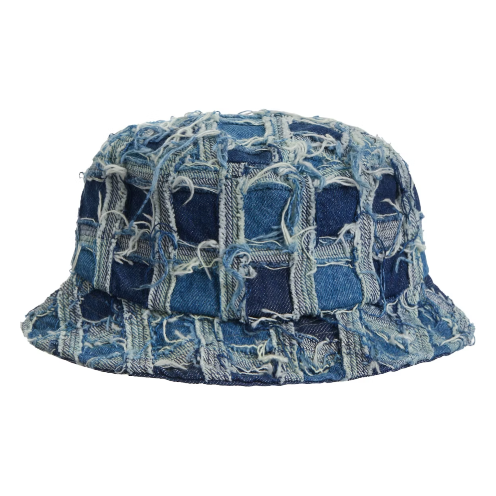 Supreme Frayed Patchwork Denim Crusher Washed Blue