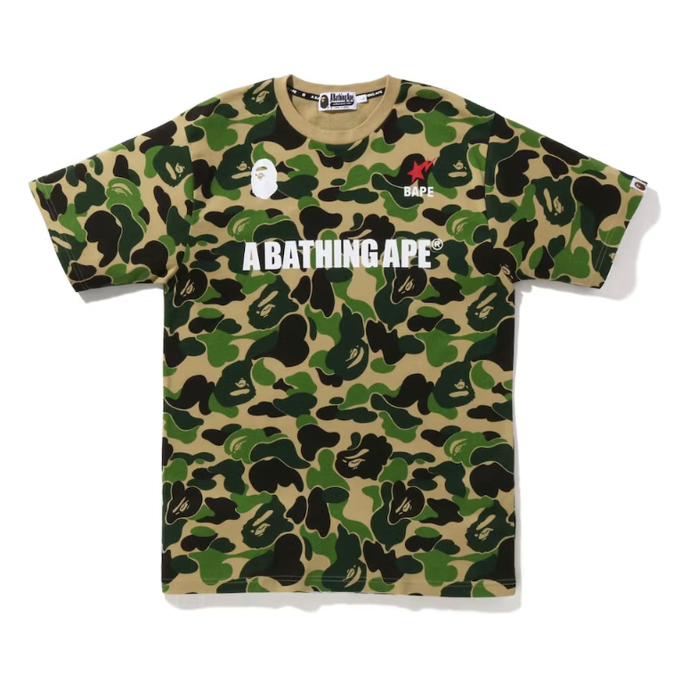 BAPE Big ABC Camo A Bathing Ape Tee Green