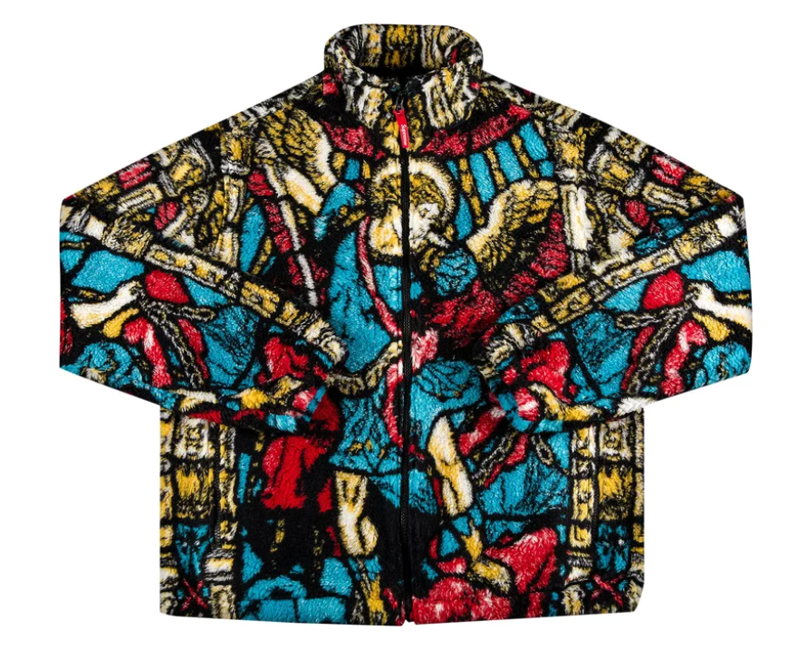 Supreme Saint Michael Fleece Jacket White – Gallery MX Supreme Saint Michael Fleece Jacket White – Gallery MX