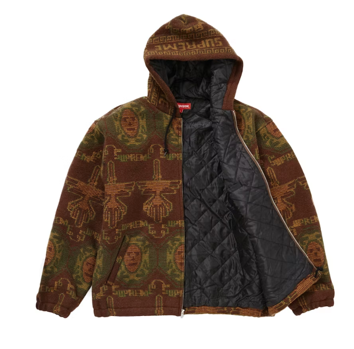 Supreme Woven Hooded Jacket Rust