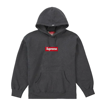 Supreme Box Logo Hooded Sweatshirt FW21 Charcoal