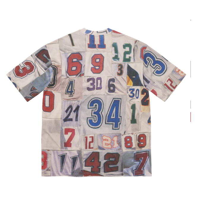 Supreme Jersey Collage S/S Top White
