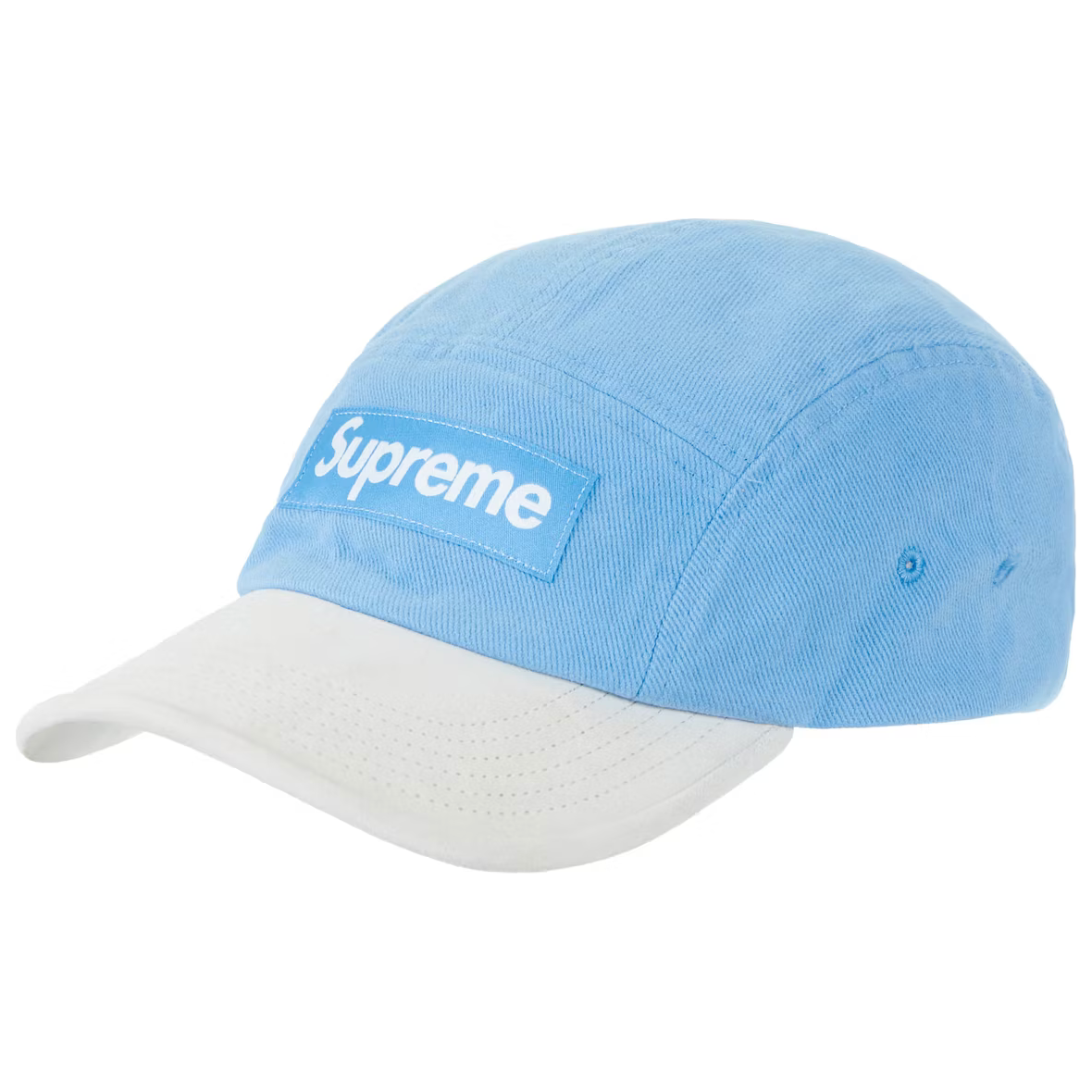 Supreme Suede Visor Camp Cap Light Blue