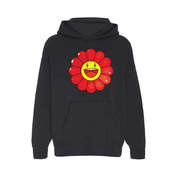 J Balvin x Takashi Murakami Large Flower Hoodie Red