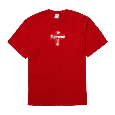 Supreme Cross Box Logo Tee Red