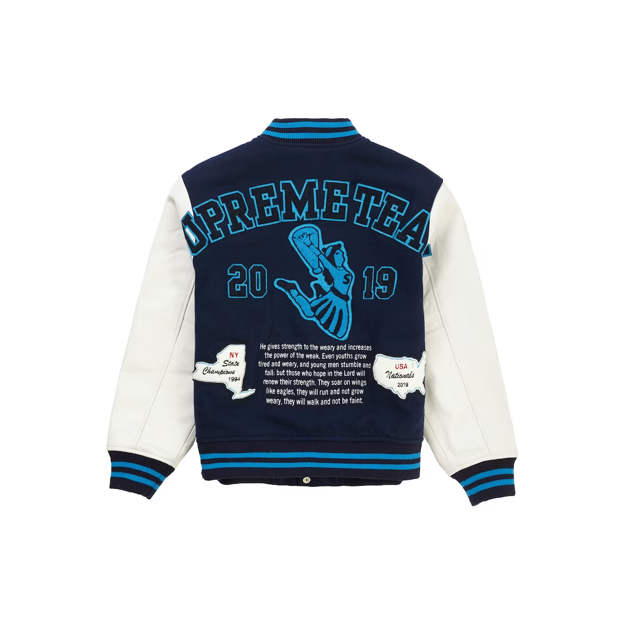 Supreme Team Varsity Jacket Navy (Preowned)
