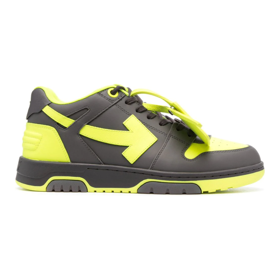 Off-White Out Of Office Calf Leather Black Yellow Neon