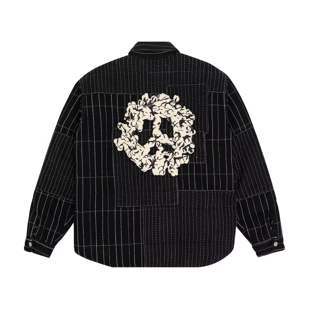 Denim Tears Peace Patchwork Padded Jacket Black