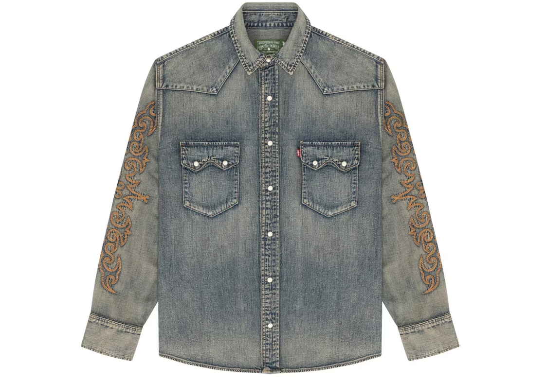 Denim Tears Western Cotton Stitch Denim Shirt Selvedge Denim