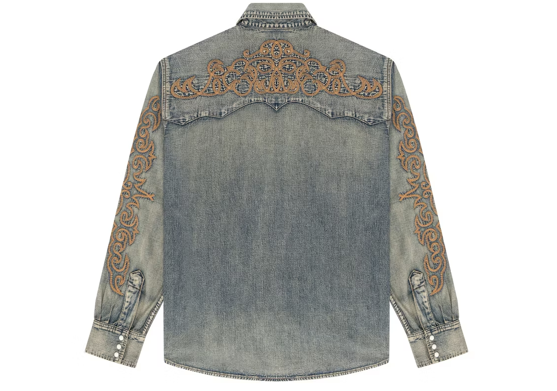 Denim Tears Western Cotton Stitch Denim Shirt Selvedge Denim