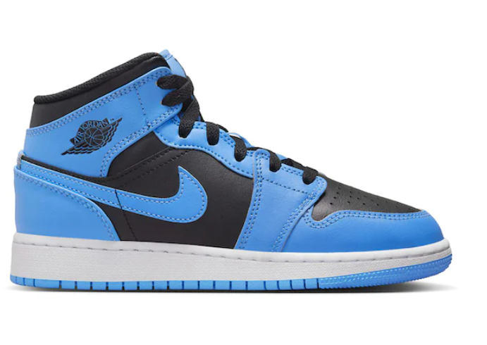 Jordan 1 Mid University Blue Black (GS)