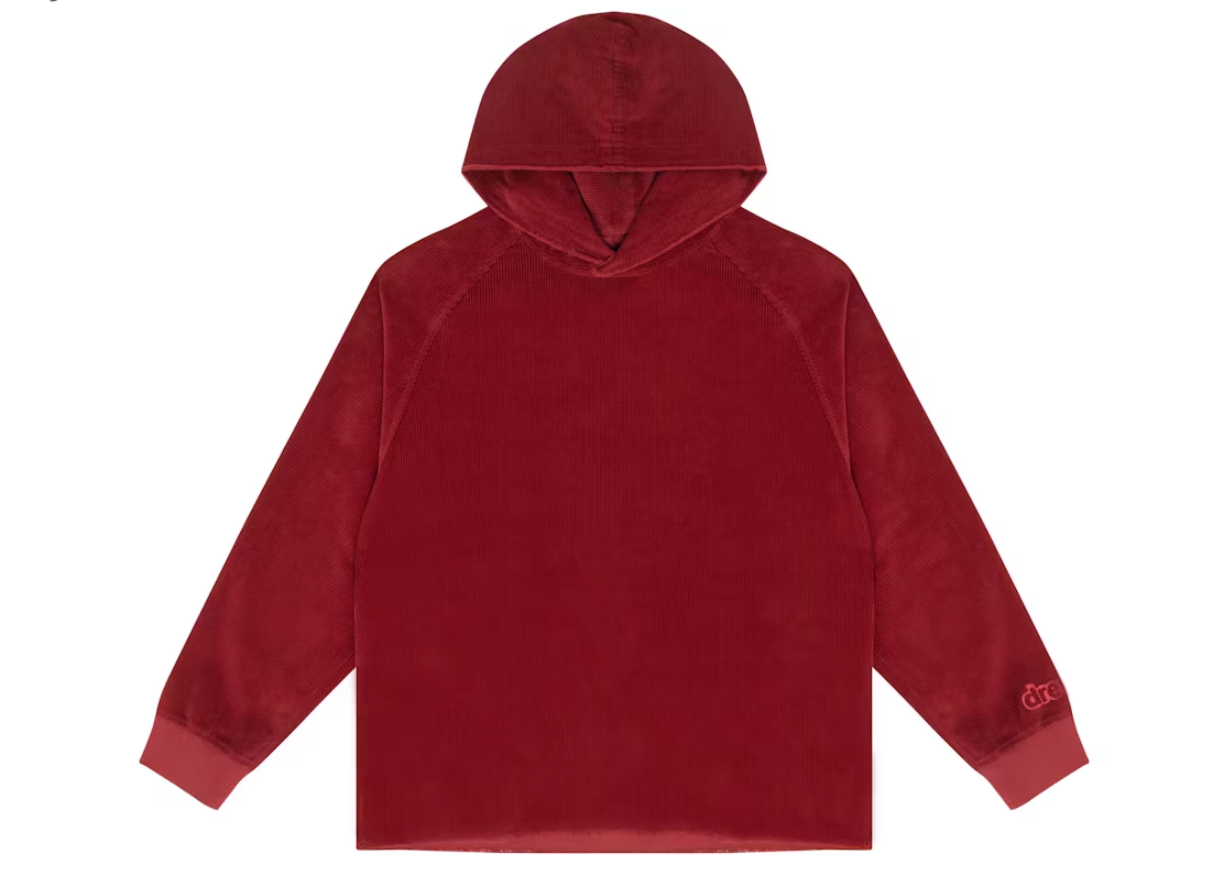 Drew House Corduroy Hoodie Burgundy