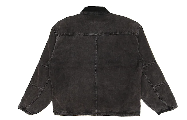 Stussy Washed Canvas Shop Jacket Black