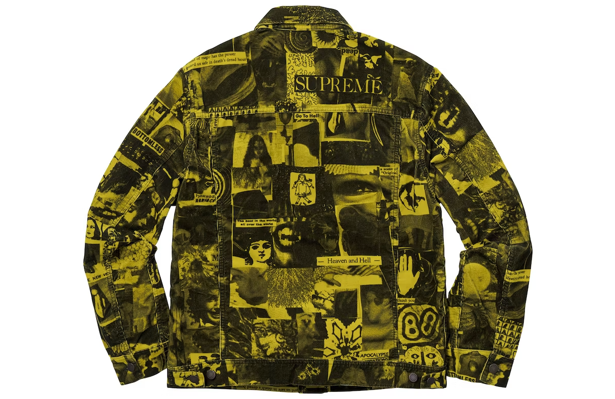 Supreme Vibrations Corduroy Trucker Jacket Yellow