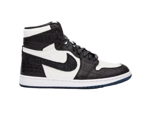 Jordan 1 High Dior Oblique Lux Surgeon Black (Pre Owned)