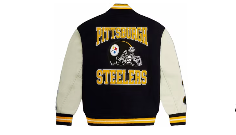 OVO x NFL Pittsburgh Steelers Varsity Jacket Black