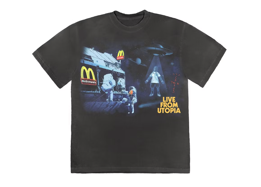Travis Scott x McDonald's Live From Utopia T-shirt Black