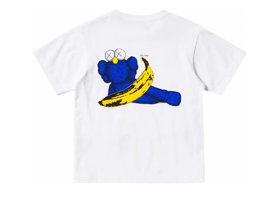 Kaws Warhol Banana Tee White/Blue Kids