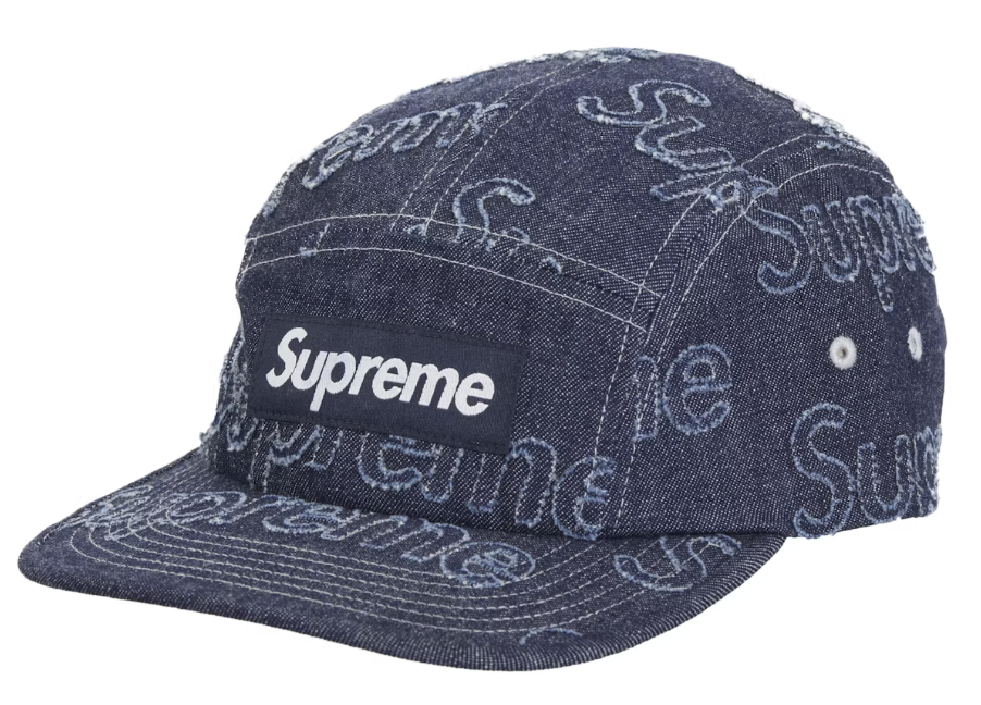 Supreme Lasered Denim Camp Cap Navy