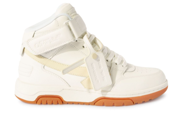 Off-White Out Of Office Mid Top Leather White Beige