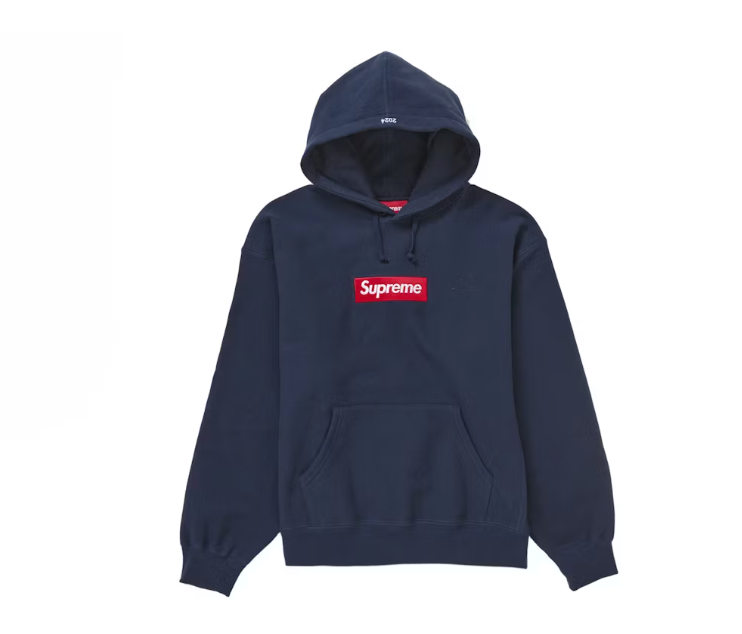 Supreme Box Logo Hooded Sweatshirt Sweatshirt (FW24) Navy