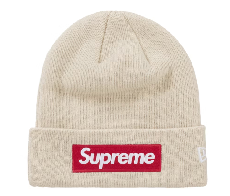 Supreme New Era Box Logo Beanie (FW24) Stone