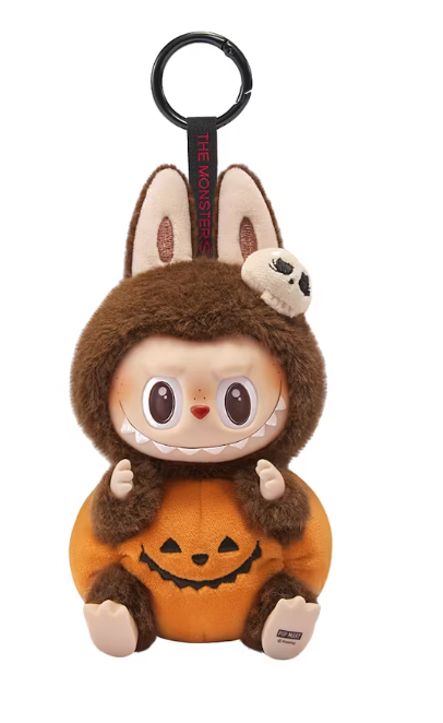 Labubu Happy Halloween Party Series-Sitting Pumpkin Vinyl Plush Pendant