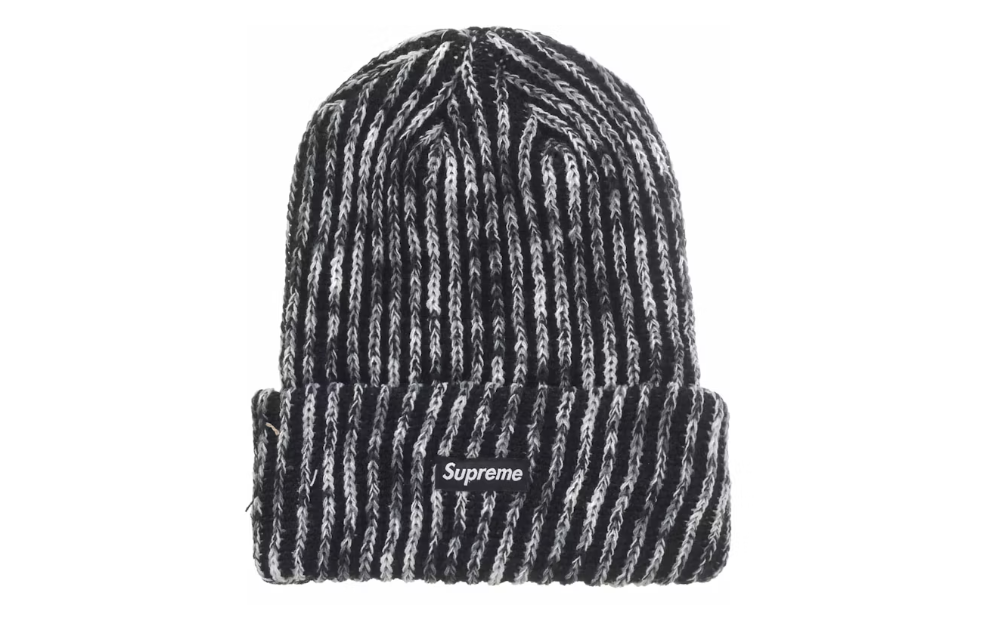 Supreme Rainbow Loose Gauge Beanie Black