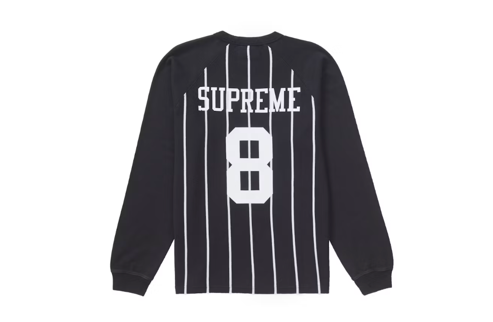 Supreme Stripe Raglan L/S Top Black