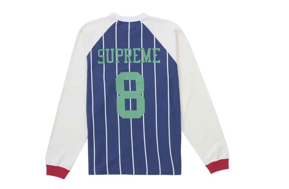 Supreme Stripe Raglan L/S Top Navy