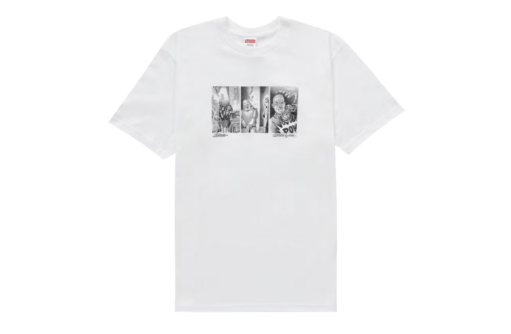 Supreme Mister Cartoon Pow Tee White
