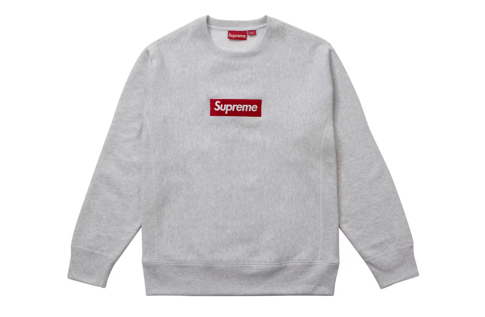 Supreme Box Logo Crewneck (FW18) Ash Grey