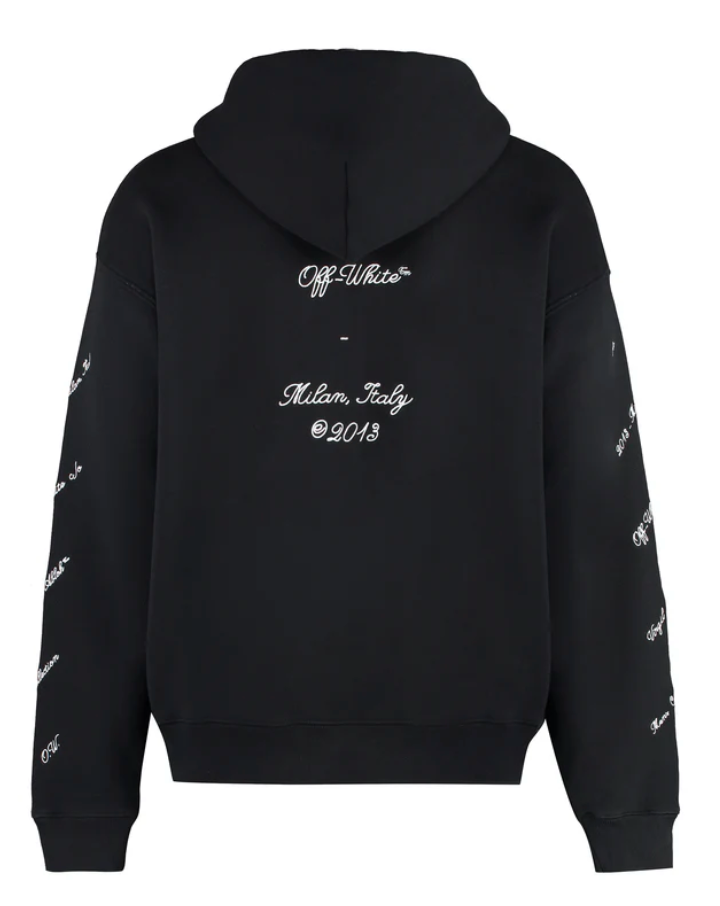 Off-White 23 Logo Skate Hoodie Black White