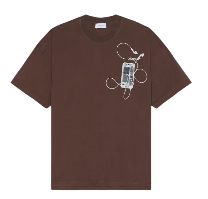 Off-White Scan Arrow Over S/S Tee Rain Drum Grey