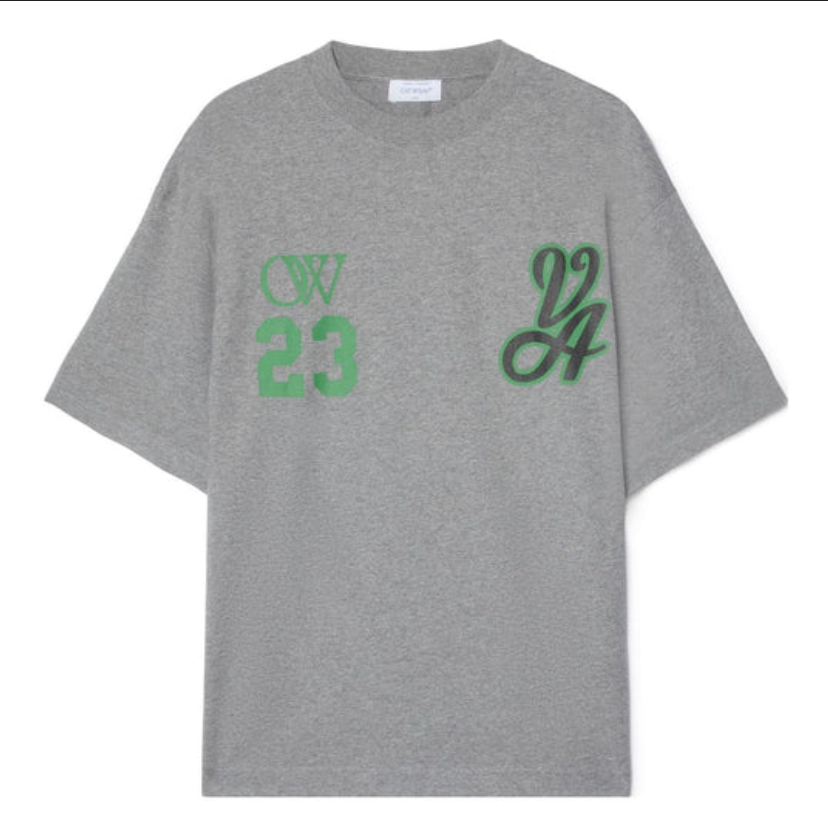 Off-White 23 Varsity Skate Tee Melange Grey