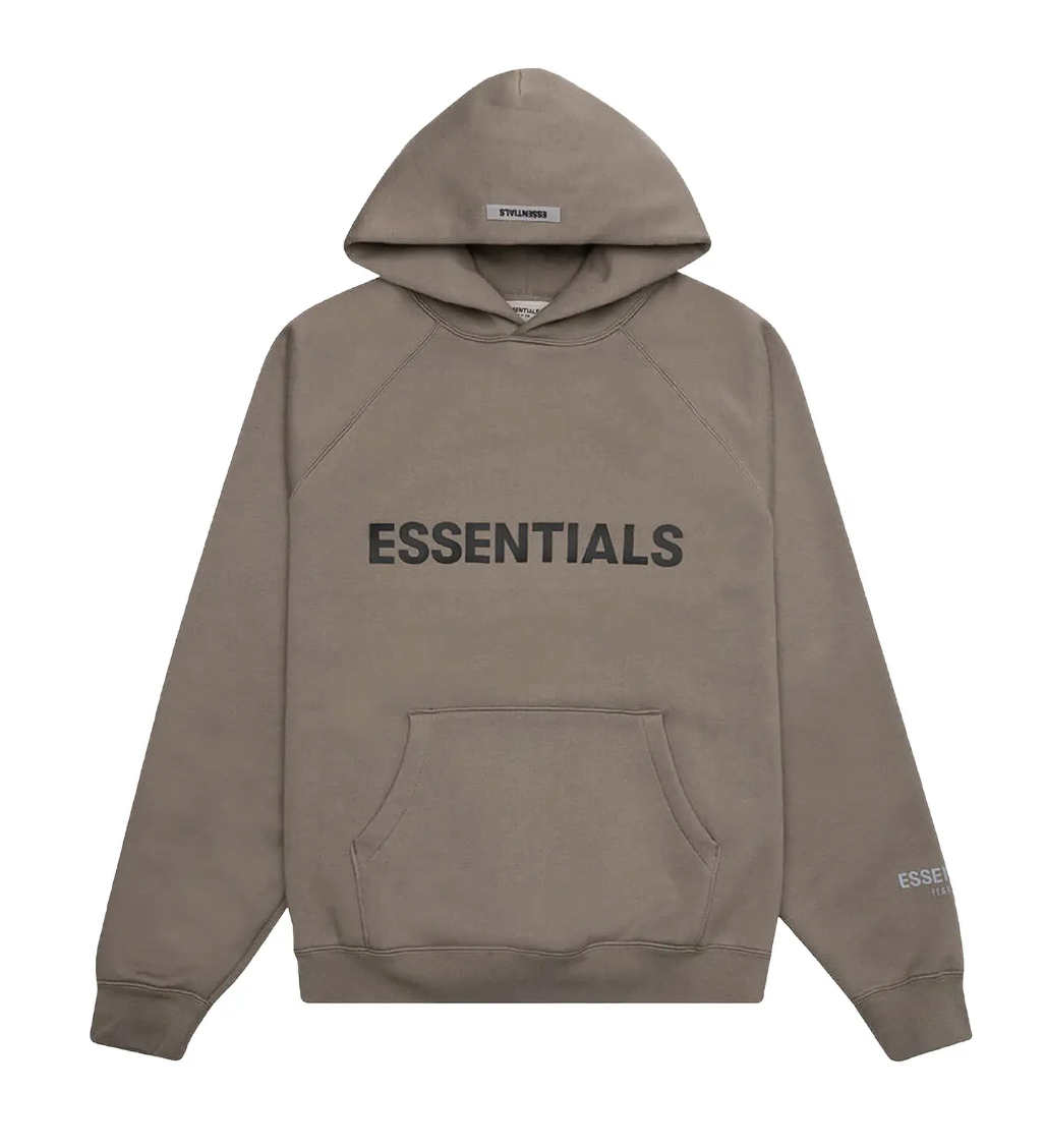 Fear of God Essentials Pullover Hoodie Applique Logo Taupe