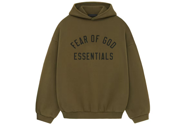 Fear of God Essentials Fleece Hoodie Olive