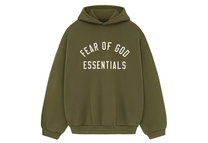 Fear of God Essentials Fleece Hoodie Military