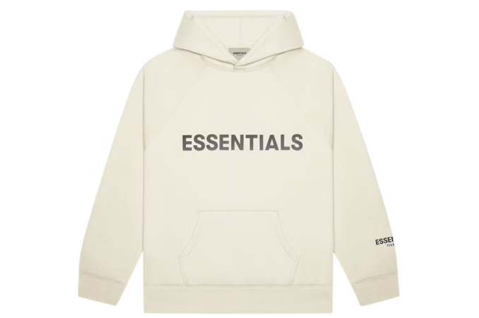 Fear of God Essentials Pullover Hoodie Applique Logo Buttercream