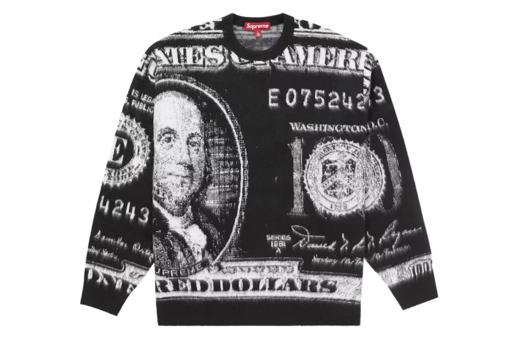 Supreme Money Sweater Black