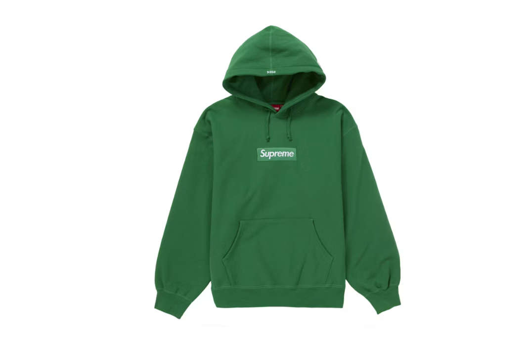 Supreme Box Logo Hooded Sweatshirt Green