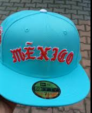Diablos Rojos x Born and Raised x New Era Gorra Negra/MEXICO Turquesa