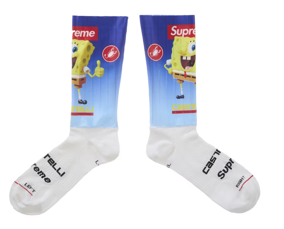 Supreme SpongeBob Castelli Socks Blue