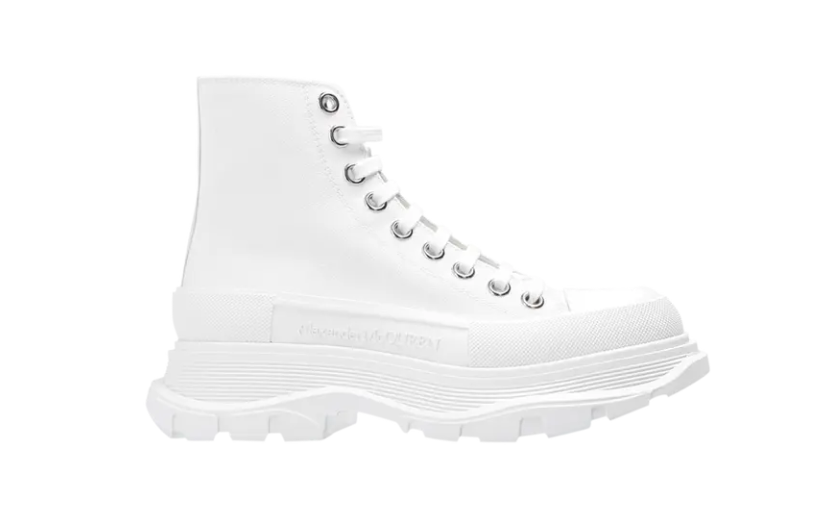 Alexander McQueen Slick White Tread Boot (W)