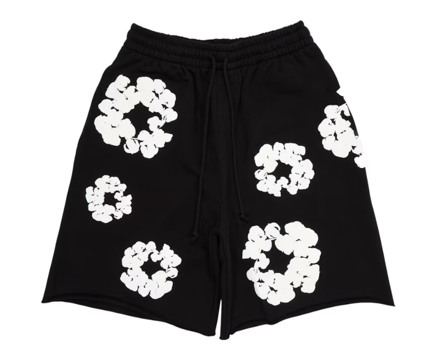 Denim Tears The Cotton Wreath Shorts Black